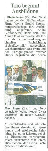 Pfaffenhofener Kurier - WEMA News