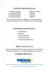 WEMA Ausbildungsflyer